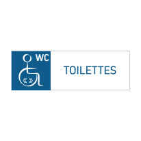 Panneau Handicapés Toilettes transferts des deux côtés