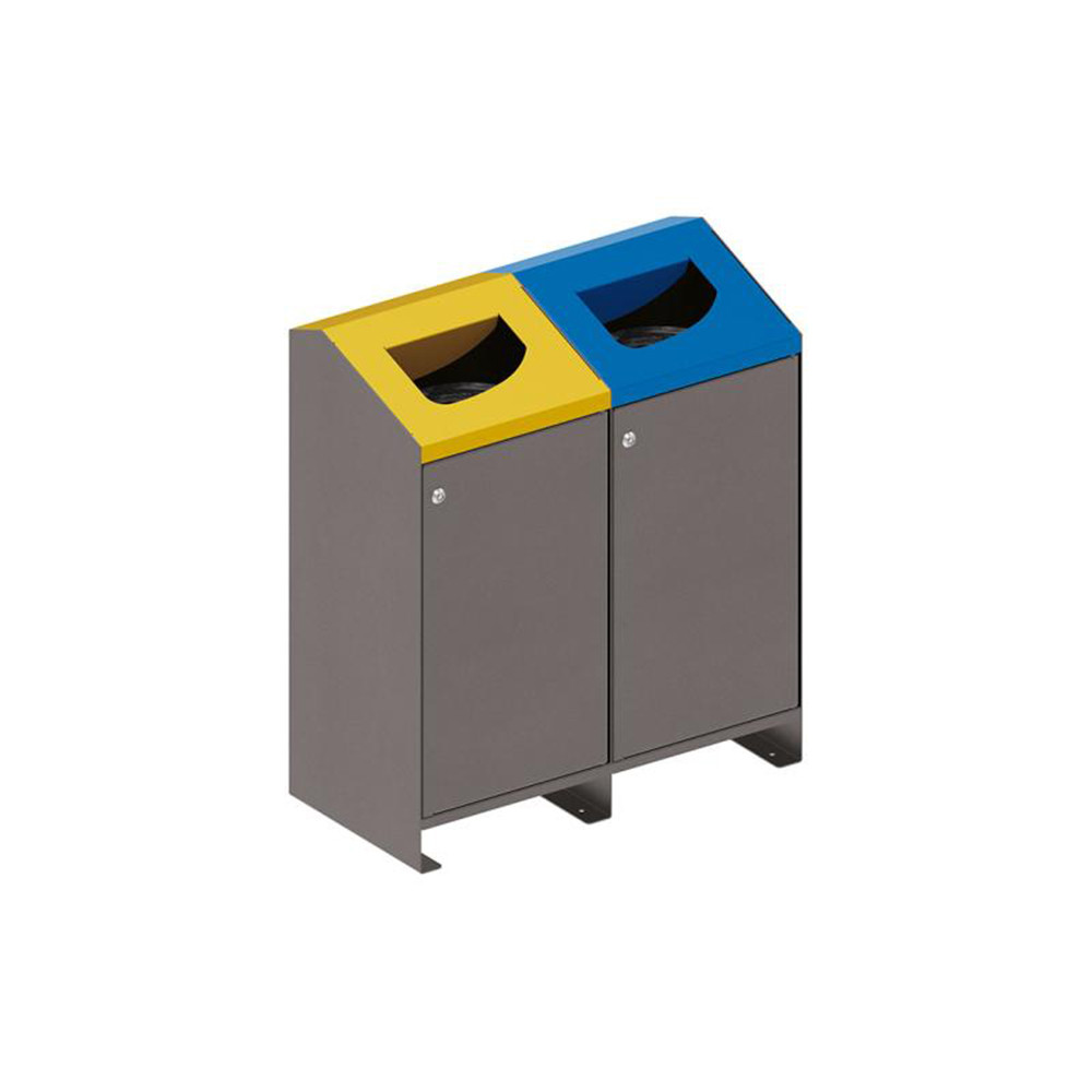 Panier De Tri Sélectif CEP 516 - 3 Récipients, Ø 26 Cm, Hauteur 33,7 Cm | En Polystyrène Recyclable, Pour Déchets Maison
