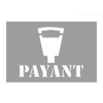 Pochoir Parking Payant - H 600 x L 900 mm