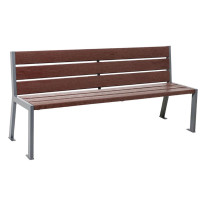 Banc en plastique recyclé - Gris