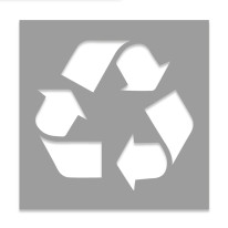 Pochoir Recyclage - H 600 x L 600 mm