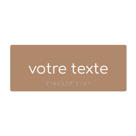 Plaque de porte PVC avec texte en relief personnalisable