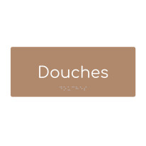 Plaque de porte PVC texte en relief - Douches