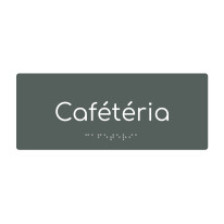 Plaque de porte PVC texte en relief -Cafétéria