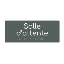 Plaque de porte PVC texte en relief - Salle d'attente