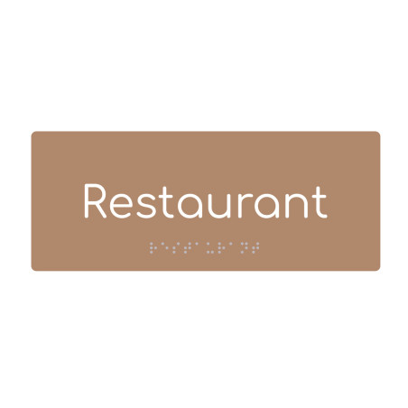 Plaque de porte PVC texte en relief - Restaurant