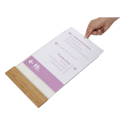 Plaque de porte Bois Modulable - Gamme Wood®