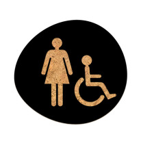 Gamme Liège H 140 x L 150 mm - picto Toilettes femmes PMR