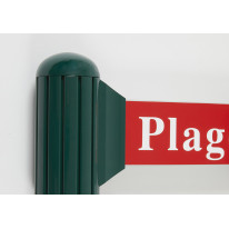 Bimât de signalisation planches en alu anodisé + Mâts et glissières laqués