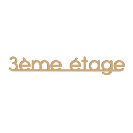 Gamme Or PVC 3.2 mm - texte 3ème étage