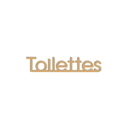 Gamme Or PVC 3.2 mm - texte Toilettes