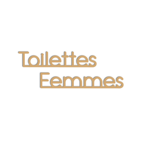 Gamme Or PVC 3.2 mm - texte Toilettes femmes