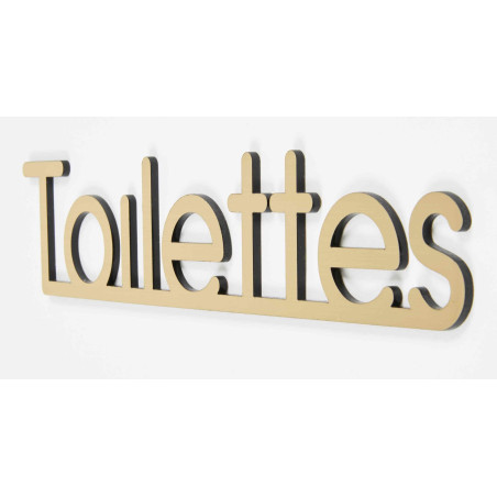 Gamme Or PVC 3.2 mm - texte Toilettes