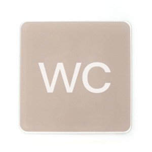 Plaque de porte Targa Trends® - WC - 120 x 120 mm