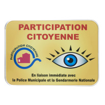 Panneau Participation citoyenne en liaison avec la police municipale et la gendarmerie - Type routier - H 350 x L 500 mm - Class
