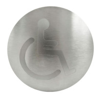 Clous de voirie inox - logo PMR gravé - Ø 100 mm - Extérieur