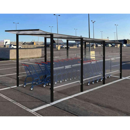 Abri chariots et caddies en situation