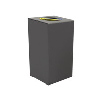 Corbeille urbaine acier gris