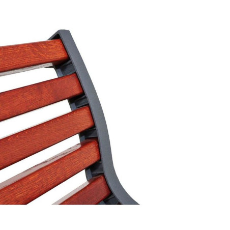 Banc de ville acier et bois zoom côté