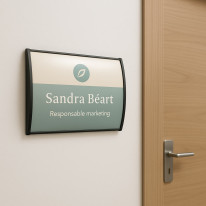 Plaque de porte gamme Acélie noire