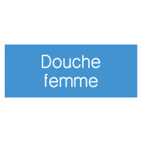 Signalétique gravée Douche femme - Gamme Couleur