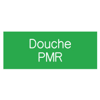 Signalétique gravée Douche PMR - Gamme Couleur