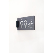 Drapeau H250 x L150 - Toilettes Homme/Femme/PMR - Gamme ICE.