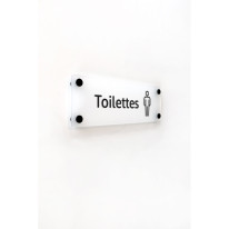 Plaque de porte H100 x L300 - Toilettes Homme - Gamme ICE