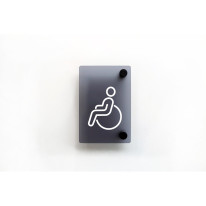 Plaque de porte H150 x L100 - Toilettes PMR - Fixation entretoises - Gamme ICE