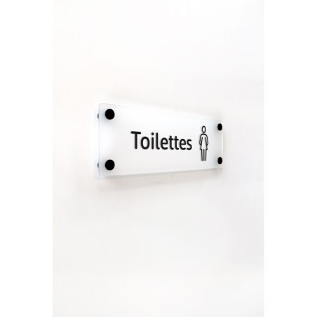 Plaque de porte H100 x L300 - Toilettes Femme - Gamme ICE