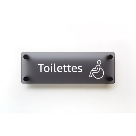 Plaque de porte H100 x L300 - Toilettes PMR - Gamme ICE