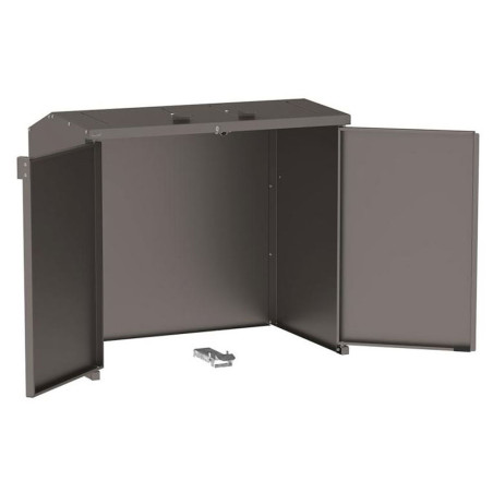 Abri conteneurs et biodéchets double - sans tôle de fond