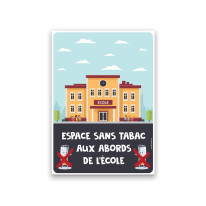 école sans tabac, illustration avec une cigarette barré