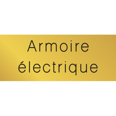 Signalétique gravée Armoire électrique  - Gamme Métal