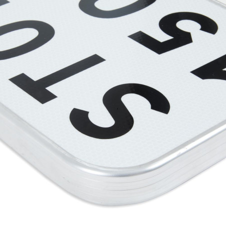 Panonceau Texte Personnalisé 2 lignes - Zoom avant - Gamme standard - Classe 2