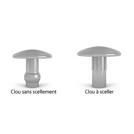 schéma clou avec ou sans scellement