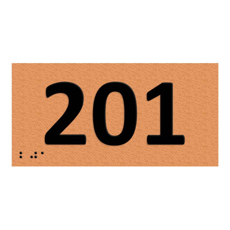 Numéro de porte en relief et braille - H 50 x L 10 Numéro de porte en relief et braille - H 50 x L 10