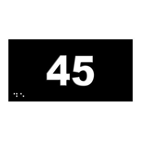 Numéros porte en relief pour l´accessibilité