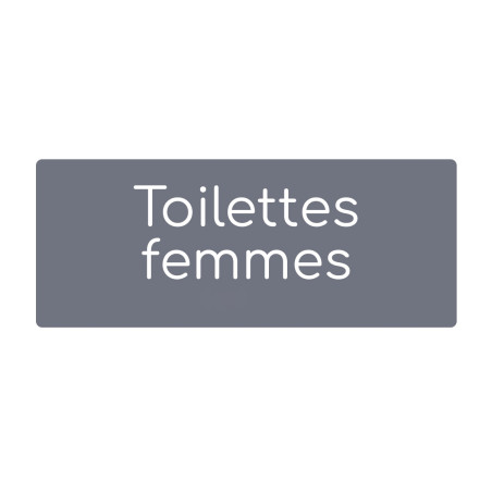 Plaque de porte PVC texte en relief - Toilettes femmes Plaque de porte PVC texte en relief - Toilettes femmes