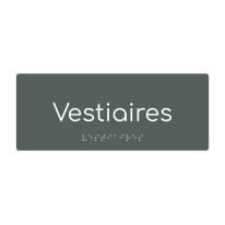 Plaque de porte PVC texte en relief - Vestiaires
