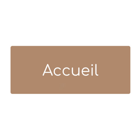 Plaque de porte PVC texte en relief - Accueil Plaque de porte PVC texte en relief - Accueil