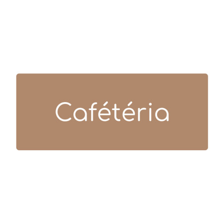Plaque de porte PVC texte en relief -Cafétéria
