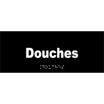 Plaque de porte Texte relief - Douches - H 80 x L 200 mm