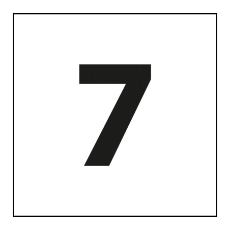 Plaque de porte braille et chiffre relief - 7