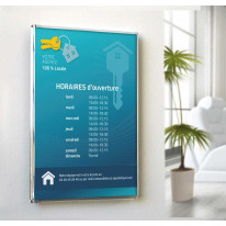 Support mural avec protection transparente - gamme Olympe