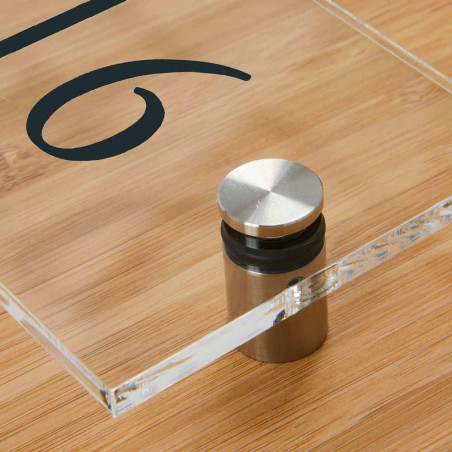 Numéro de porte transparent H 75 x L 150 mm - Gamme Clear