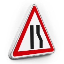 Panneau Chaussée rétrécie par la droite - A3a - Gamme standard - Classe 1