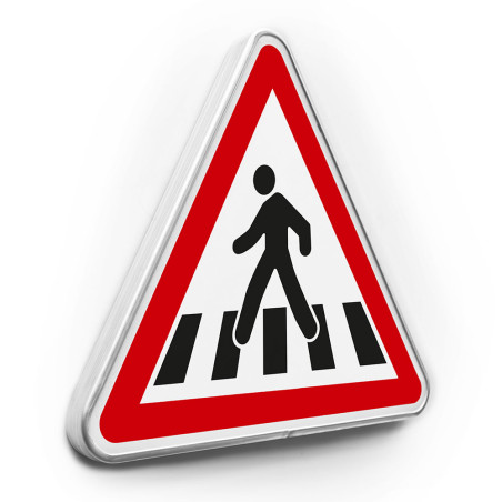 Panneau de danger Passage pour piétons - A13b - Gamme standard - Classe 1
