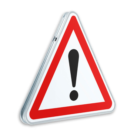 Panneau de danger Point d´exclamation - A14 - Gamme standard - Classe 1 Panneau de danger Point d´exclamation - A14 - Gamme standard - Classe 1