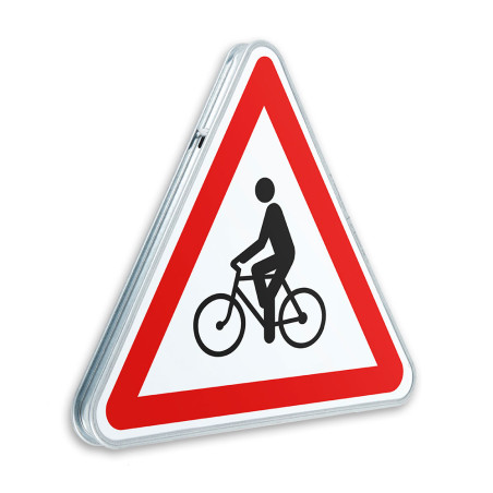 Panneau de danger débouché cyclistes - A21 - Gamme standard - Classe 1